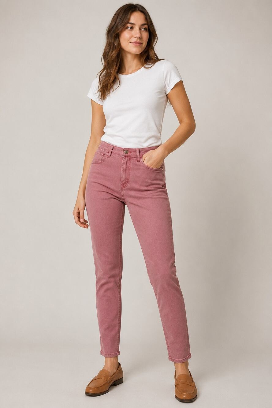 UNIQLO Skinny Stretch Jeans Dusty Rose Pink Women’s 31 Mid Rise Cotton